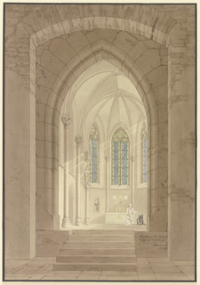 Chapel in the hospital church at Biedenkopf, 1826. Creator: Friedrich Maximilian Hessemer.