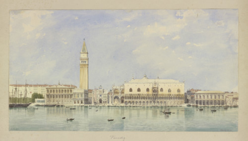 Piazza San Marco during the day, 1851. Creator: Carl Theodor Reiffenstein.