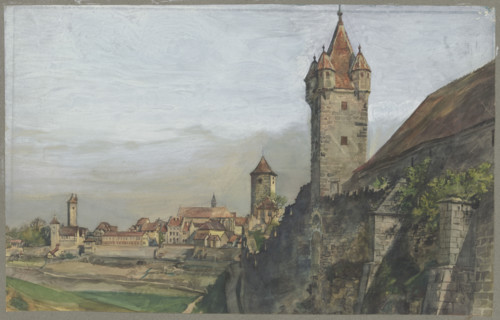 Partial view of Rothenburg ob der Tauber, c1870-1900. Creator: Theodor Alt.