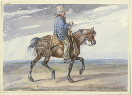 Farmer on horseback, 19th century. Creator: Edward Hull.