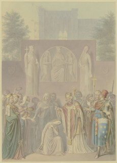 Sabine von Steinbach blessed and crowned, 1858. Creator: Ferdinand Fellner.
