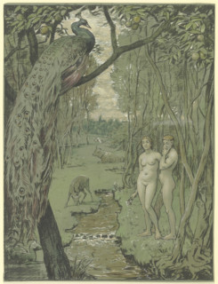 Paradise with Peacock, 1892. Creator: Unknown.