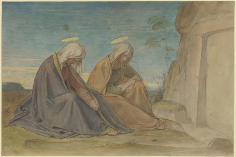 The two Marys at the grave, before 1837. Creator: Philipp Veit.