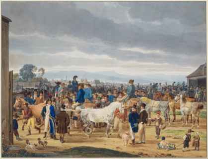 Horse market, 1802. Creator: Wilhelm von Kobell.