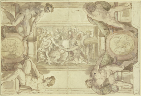 The Sacrifice of Noah, mid-17th century.  Creator: Andrea Sacchi ?.