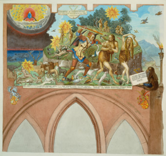 Ratgeb's Scenes from Genesis in the Carmelite Monastery at Frankfurt am Main, 1514, (19th century).  Creator: Johann Balthasar Bauer.