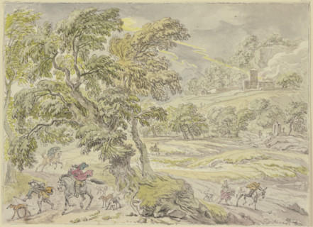 Landscape with thunderstorms, 17th century. Creator: Dirk Maes.