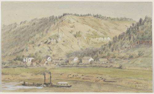 The shore opposite Schandau, 1873. Creator: Eugen Friedrich Peipers.