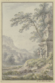 Valley landscape with a farmstead, 1767. Creator: Johann Heinrich Muntz.