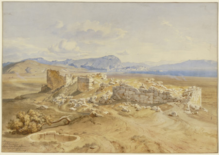 Ruins of Tiryns, c1854. Creator: Karl Friedrich Harveng.