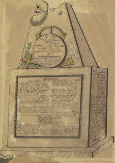 Design for the artist's gravestone, mid-19th century.  Creator: Hilarius Thoma.