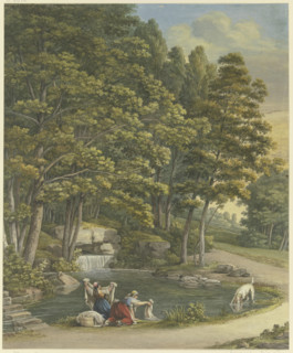 Läuter spring in the park at Weimar, 1805. Creator: Georg Melchior Kraus.