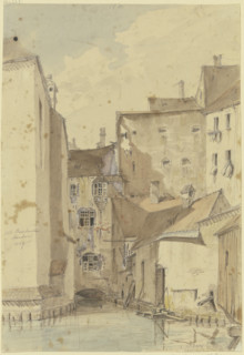 The Horse Watering Place at the Viktualienmarkt in Munich, 1829. Creator: Carl Friedrich Heinrich Werner.