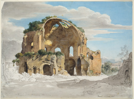 Temple of Minerva Medica in Rome, 1826. Creator: Ernst Fries.