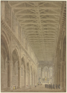 Interior view of Santa Croce in Florence, 1827. Creator: Friedrich Maximilian Hessemer.