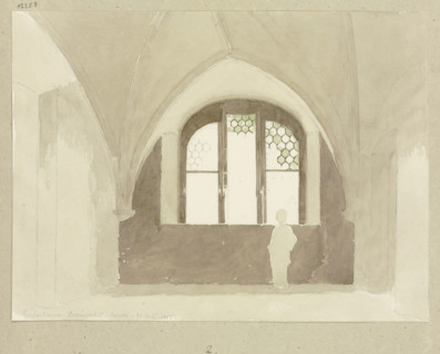 Star-vaulted room of the chapel in the Brömserhof in Rüdesheim, 1883. Creator: Carl Theodor Reiffenstein.