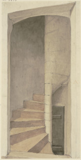 Newel stairs, mid-19th century. Creator: Karl Ballenberger.