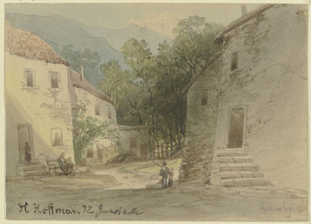 View of a village road, 1872. Creator: Heinrich Adolf Valentin Hoffmann.