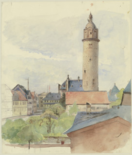 Höchst castle, 19th century. Creator: Jakob Becker.