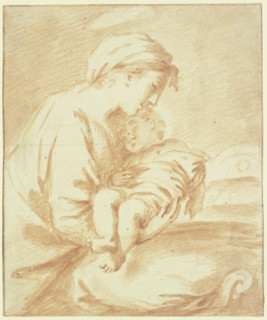 Mary lays the Christ Child down to sleep, 17th century. Creator: Sébastien Bourdon.