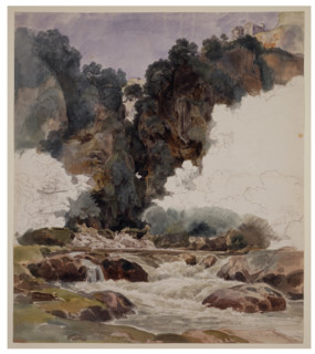 The Neptune Grotto close to Tivoli, 1826. Creator: Ernst Fries.