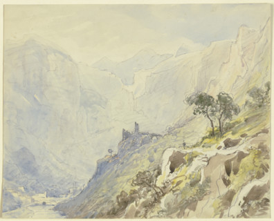 Saint Guilhem le Désert, (1841?). Creator: Carl Morgenstern.