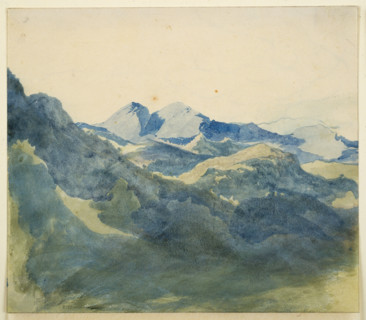 Landscape with Blue Mountains, c1820-1824. Creator: Franz Theobald Horny.