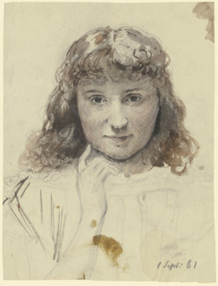 Portrait of a girl, 1861. Creator: Otto Scholderer.