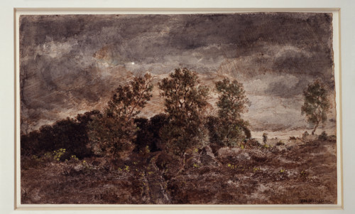 Landscape with thunderstorms, c1860-1867. Creator: Theodore Rousseau.