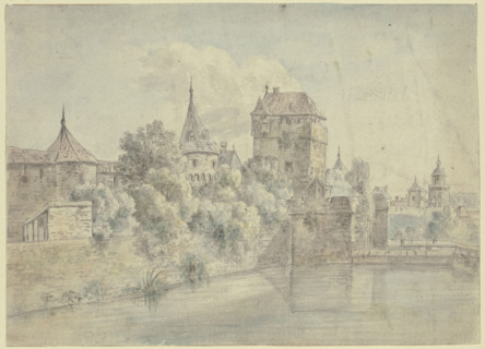 View of the Schneidwall in Frankfurt am Main, late 18th century. Creator: Johann Caspar Zehender.