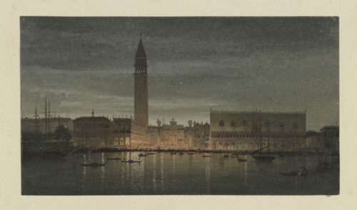 Saint Mark's Square by night, 1851. Creator: Carl Theodor Reiffenstein.