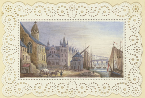 Leonhardskirche and Saalhof, Frankfurt am Main, mid-late 19th century. Creator: Josephine Brentano.