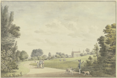 Upper entrance to the ducal park in Weimar, c1780-1784. Creator: Georg Melchior Kraus.
