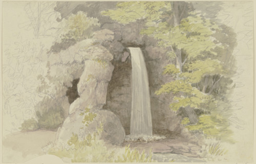 Waterfall in the Stern district of Weimar, c1800-1806. Creator: Georg Melchior Kraus.