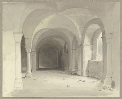 Refectory in Ilsenburg Monastery, 1844. Creator: Carl Theodor Reiffenstein.