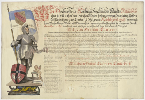 Illustration for a joke diploma, c1860-1900. Creator: Hans Thoma.
