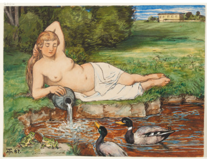 Nymph by a Brook, 1887. Creator: Hans Thoma.