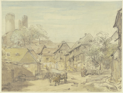 Oberreifenberg with Reifenberg Castle, c1840-1900. Creator: Anton Burger.