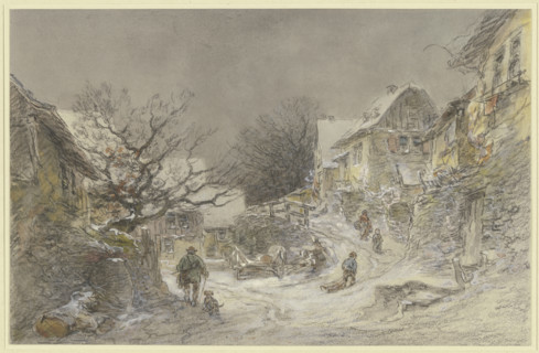 Winter view of Falkenstein, c1840-1900. Creator: Anton Burger.