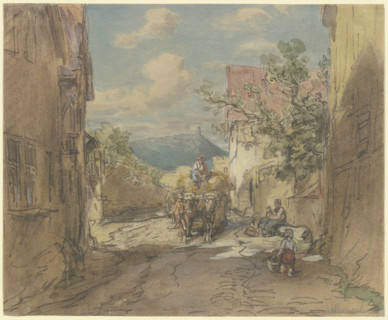 Street in Kronberg,  c1840-1900. Creator: Anton Burger.