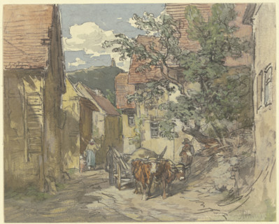 Street in Kronberg, c1840-1900. Creator: Anton Burger.