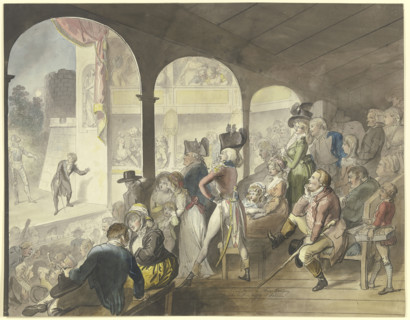 Theater audience at a performance of Hamlet, c1781-1788. Creator: Johann Heinrich Ramberg.