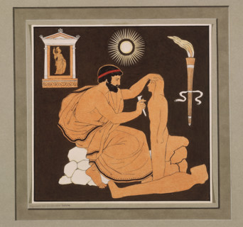 Prometheus molds man from clay, c1832. Creator: Philipp Veit.