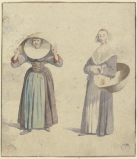 Two traditional woman's costumes, c1620-1670. Creator: Wenceslaus Hollar.