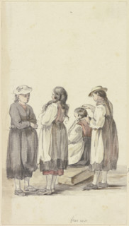 Four Black Forest peasant girls, c1771-1772. Creator: Georg Melchior Kraus.