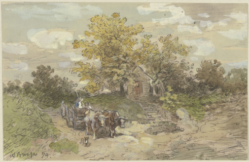 Yoke of Oxen, 1879. Creator: Anton Burger.