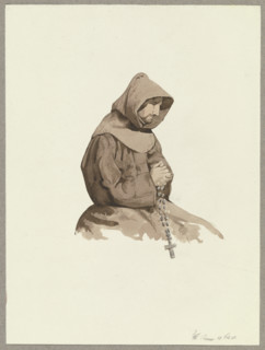 Roman monk, 1851. Creator: Friedrich Wilhelm Ludwig.
