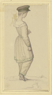 Boy in a long overcoat in lost profile, c1820-1863. Creator: Marie Ellenrieder.