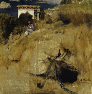 Idyll, (Fragment of a Screen), 1872. Creator: Arnold Bocklin.