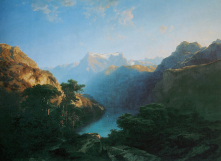 By the Lake of Uri, 1849. Creator: Alexandre Calame.